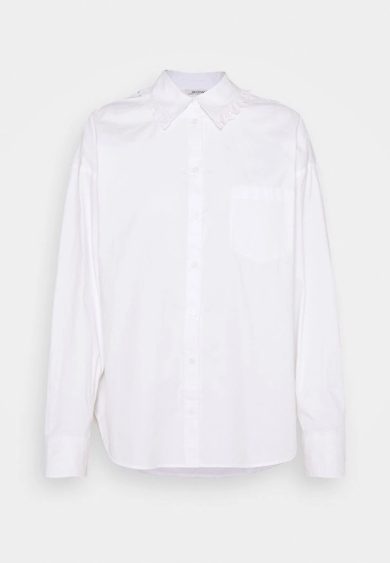 Monki Damen Hemdbluse - White Solid 5 Monki Damen Hemdbluse - White Solid – Bild 5