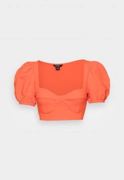 Monki Damen T-Shirt Basic - Orange Bright -Monki Verkäufe 2022 0335d223895747049c42f4760fc88394