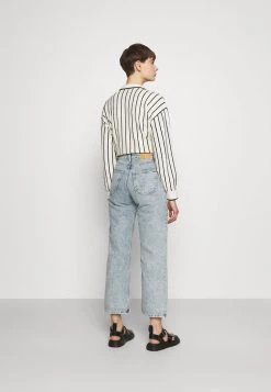 Monki Damen Jeans Straight Leg - Blue Dusty Light -Monki Verkäufe 2022 0362fced16c54fe6a46c31132d83ddad