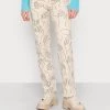 Monki Damen Jeans Straight Leg - Beige