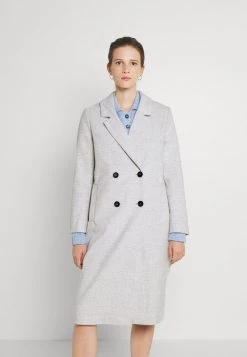 Monki Damen Klassischer Mantel - White Light