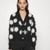 Monki Damen Strickjacke - Black Dark