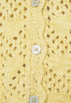 Monki Damen Strickjacke - Yellow Dusty Light -Monki Verkäufe 2022 090501688a6349acb720495eb77cd6d6