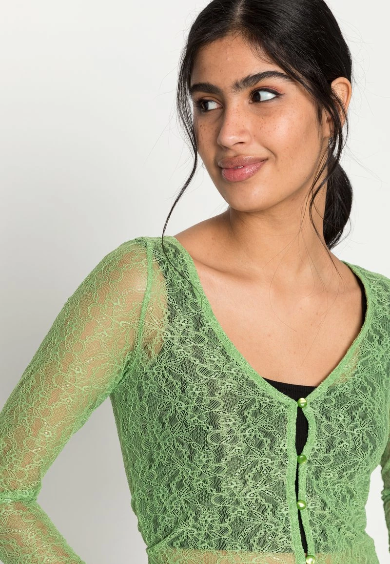 Monki Damen Bluse - Lime Green 5 Monki Damen Bluse - Lime Green – Bild 5