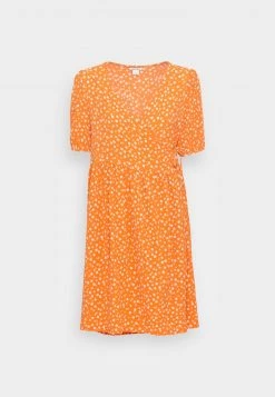 Monki Damen Freizeitkleid - Orange -Monki Verkäufe 2022 09451ba6935046f095ff0947e3f86af8