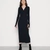 Monki Damen Strickkleid - Blue Dark