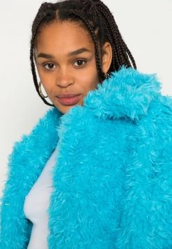 Monki Damen Wintermantel - Blue Bright -Monki Verkäufe 2022 0c86a530740a41cdb5081448235b9234