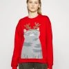 Monki Damen Sweatshirt - Red