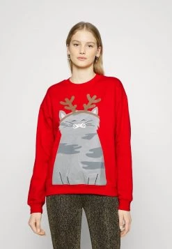 Monki Damen Sweatshirt - Red