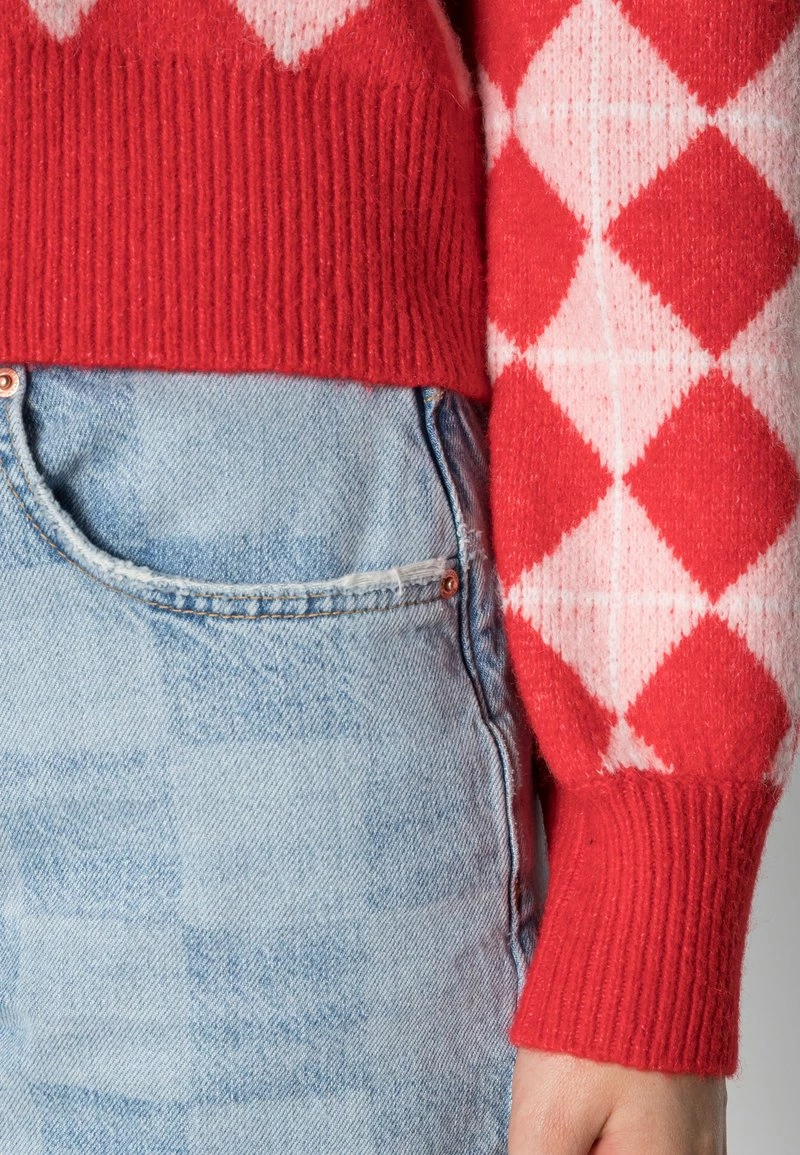 Monki Damen Strickjacke - Pink Dusty Light 5 Monki Damen Strickjacke - Pink Dusty Light – Bild 5