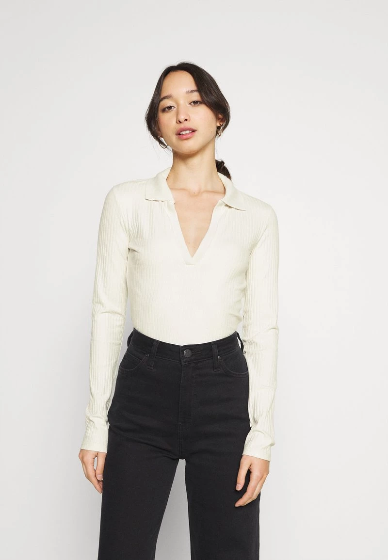 Monki Damen Langarmshirt - White Light 1 Monki Damen Langarmshirt - White Light