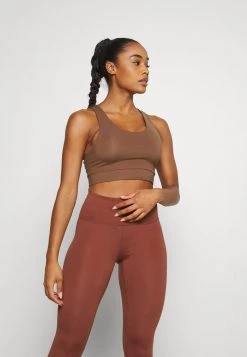 Monki Damen Sport-BH Mit Leichter Stützkraft - Brown Medium Dusty