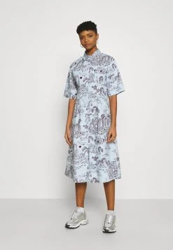 Monki Damen Blusenkleid - Light Blue