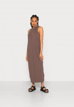 Monki Damen Jerseykleid - Mole Dark