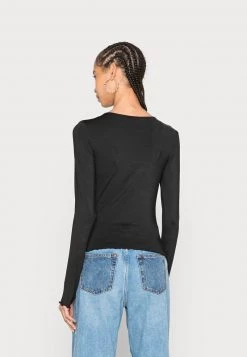 Monki Damen Langarmshirt - Black Dark -Monki Verkäufe 2022 124d446c876747e8859f253e0a852b1c