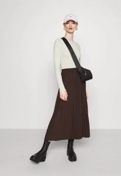 Monki Damen Langarmshirt - Green Light/black