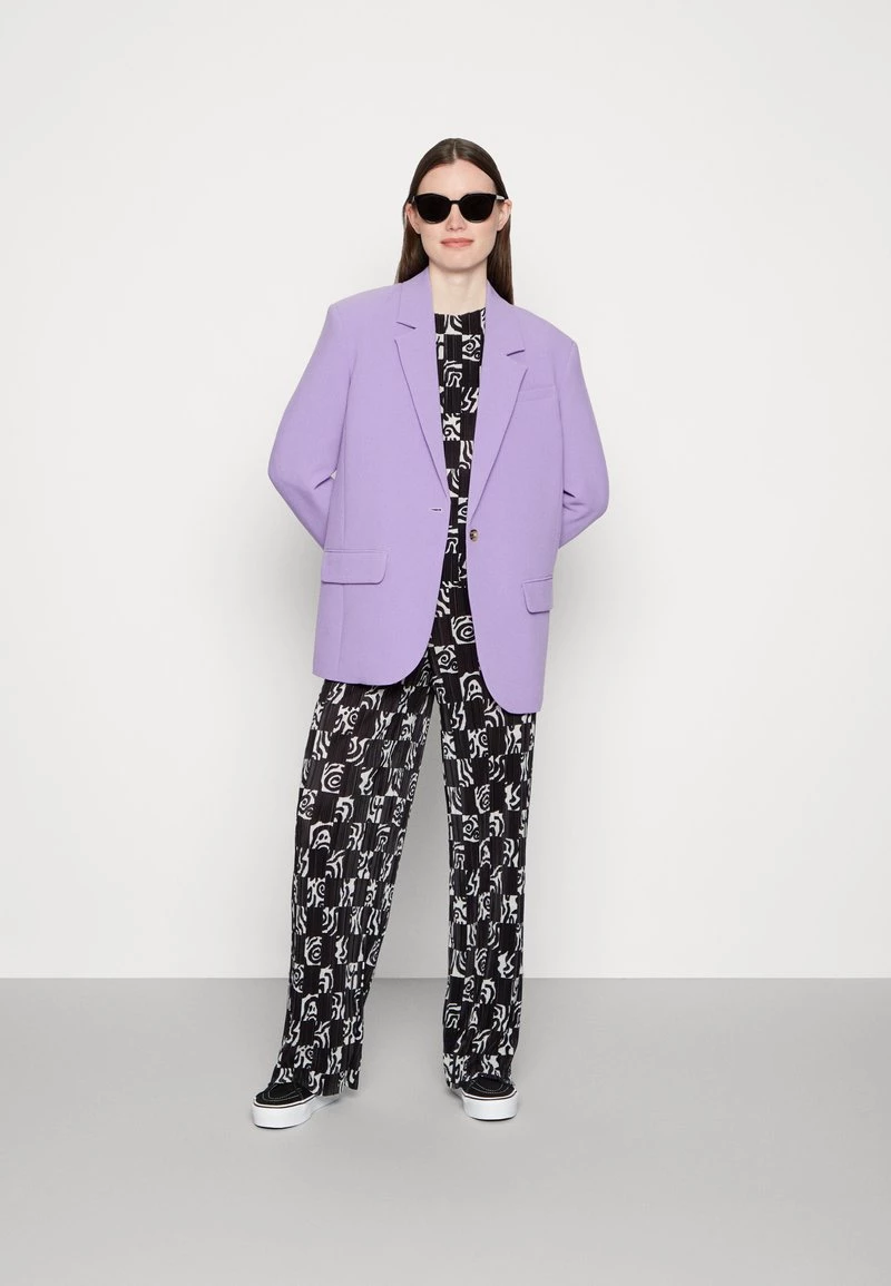 Monki Damen Stoffhose - White Light/black 2 Monki Damen Stoffhose - White Light/black – Bild 2