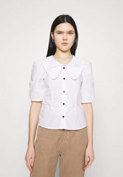 Monki Damen Hemdbluse - White