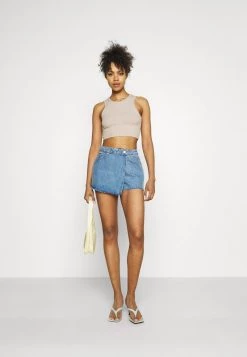 Monki Damen 2 PACK - Top - Black/beige