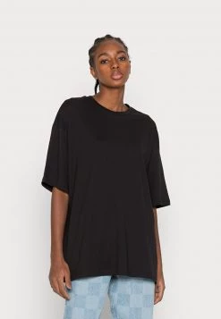 Monki Damen T-Shirt Print - Black Dark