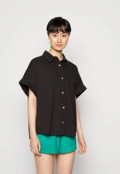 Monki Damen Hemdbluse - Black Dark