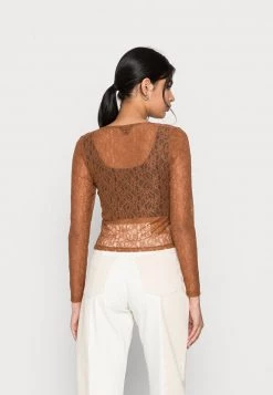 Monki Damen Bluse - Brown -Monki Verkäufe 2022 14841419d22a42fa8f1cd2678660bafd