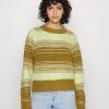 Monki Strickpullover - Green/khaki/beige | Damen
