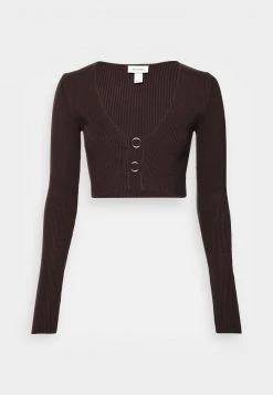 Monki Strickjacke - Brown Dark | Damen -Monki Verkäufe 2022 158bd42f5cf0456db1daef86383640dc