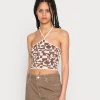 Monki Top - Brown | Damen