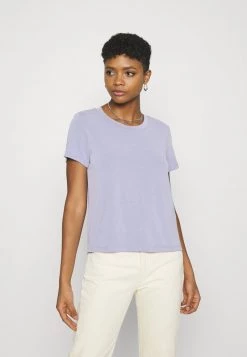 Monki Damen T-Shirt Basic - Blue