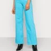 Monki Damen Stoffhose - Blue