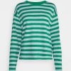 Monki Damen Langarmshirt - Blue/green