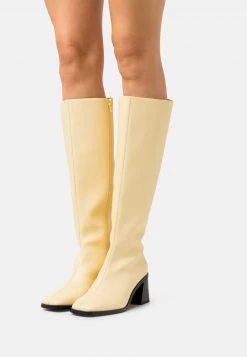 Monki Damen Stiefel - Yellow Medium Dusty