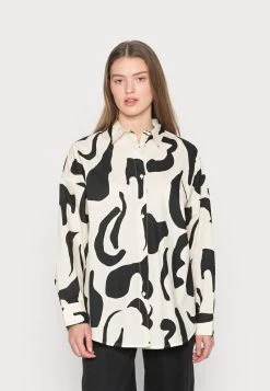 Monki Damen Hemdbluse - White/dusty Light