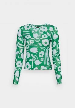 Monki Damen Langarmshirt - Green -Monki Verkäufe 2022 1fe9e13c1f914722855f274a347436c2
