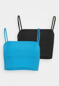 Monki Damen 2 PACK - Top - Blue Bright/black -Monki Verkäufe 2022 20078a392f2446e5821eb0e03f6f3bb4