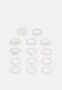 Monki Damen Ring - Silver-coloured