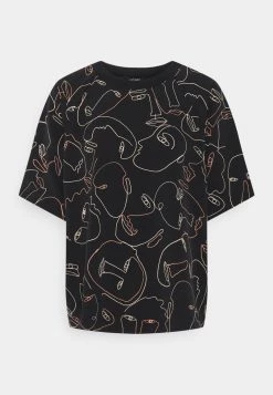 Monki Damen T-Shirt Print - Black -Monki Verkäufe 2022 20e546d9b0a943088cae27bebc303f1f