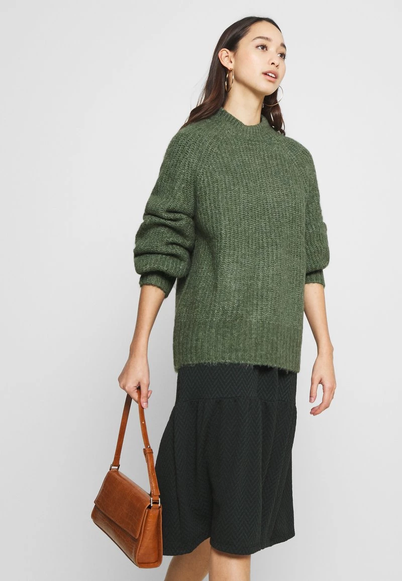 Monki Damen Strickpullover - Khaki Green Medium Dusty 5 Monki Damen Strickpullover - Khaki Green Medium Dusty – Bild 5