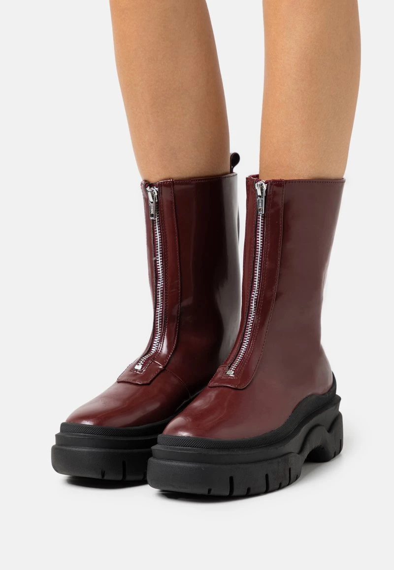 Monki Damen VEGAN GRETCHEN BOOT - Plateaustiefel - Red Dark 1 Monki Damen VEGAN GRETCHEN BOOT - Plateaustiefel - Red Dark