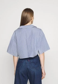 Monki Damen Bluse - Blue Bright -Monki Verkäufe 2022 23d14fcc60c84ad49b2c7abc12010f4e