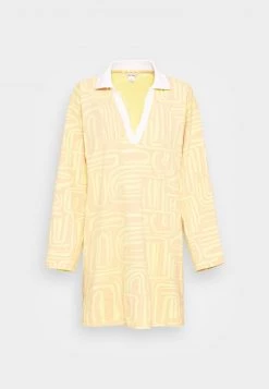 Monki Damen Jerseykleid - Beige/yellow -Monki Verkäufe 2022 2550954b17244fe78cde583b79fea630