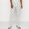 Monki Damen Leggings - Hosen - White