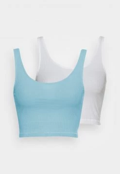 Monki Top - Blue Light/white | Damen -Monki Verkäufe 2022 260f80919bc24d74ba1665169f03db49