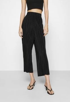 Monki Damen Stoffhose - Black Dark