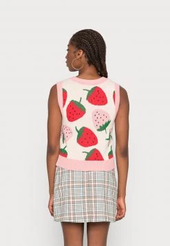 Monki Damen Strickpullover - Strawberries -Monki Verkäufe 2022 2769621a9b434ce09ec78f89d6d44f1a