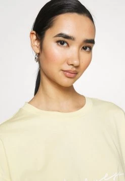 Monki Damen T-Shirt Print - Yellow Light -Monki Verkäufe 2022 27ad7a9189474c97af54016dc15f8f3a
