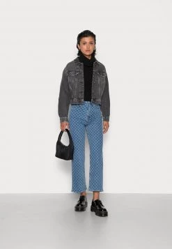 Monki Damen ZAMI CHESS - Jeans Straight Leg - Blue Medium Dusty -Monki Verkäufe 2022 27ebcb39bc21469c89df9e73fd045ef8