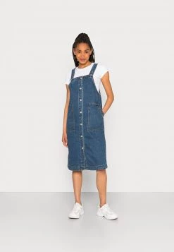 Monki Damen Jeanskleid - Blue