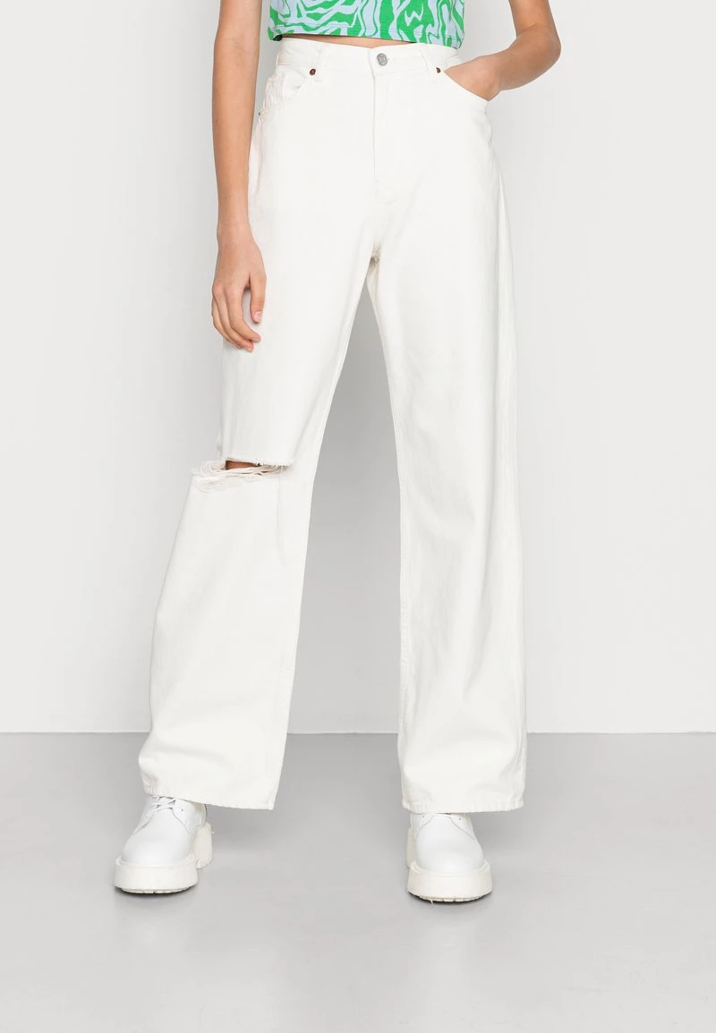 Monki Damen THEA DISTRESSED - Jeans Relaxed Fit - White Light 1 Monki Damen THEA DISTRESSED - Jeans Relaxed Fit - White Light